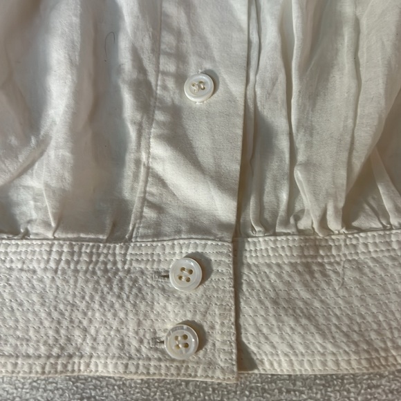 NWOT Charles Nolan off white blouse 100% cotton size 8 - Picture 4 of 6